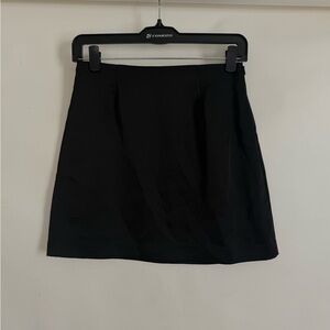 Chelsea & Violet Black Satin Mini Skirt